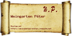 Weingarten Péter névjegykártya